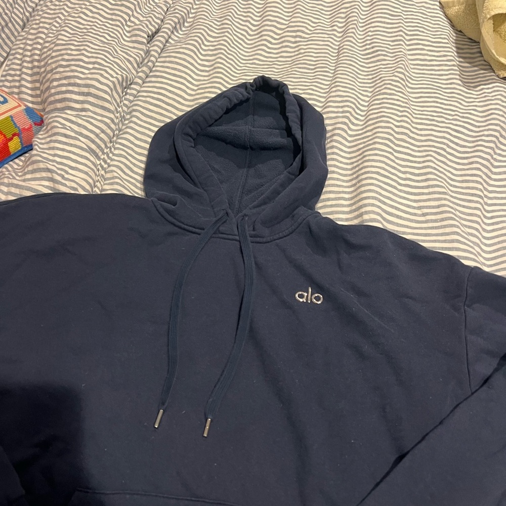 ALO Yoga Women's Navy Accolade Hoodie - Picture 4 of 4